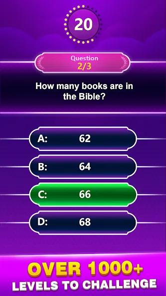 Скачать взломанную Bible Trivia — Word Quiz Game (Библейская викторина)  [МОД Все открыто] — полная версия apk на Андроид screen 2