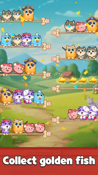 Скачать взломанную Cat Sort Puzzle: Cute Pet Game  [МОД Unlimited Money] — полная версия apk на Андроид screen 3