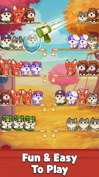 Скачать взломанную Cat Sort Puzzle: Cute Pet Game  [МОД Unlimited Money] — полная версия apk на Андроид screen 4