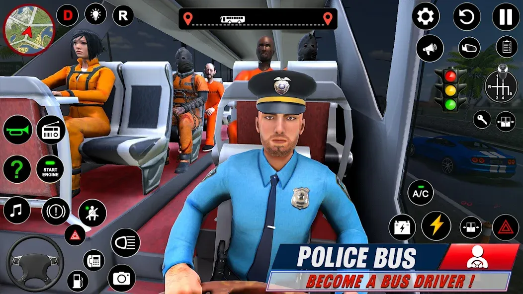 Взлом Police Bus Simulator Bus Games  [МОД Unlimited Money] — стабильная версия apk на Андроид screen 3