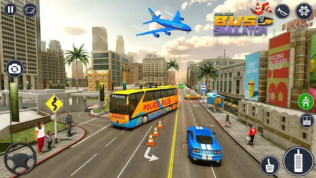 Взлом Police Bus Simulator Bus Games  [МОД Unlimited Money] — стабильная версия apk на Андроид screen 4