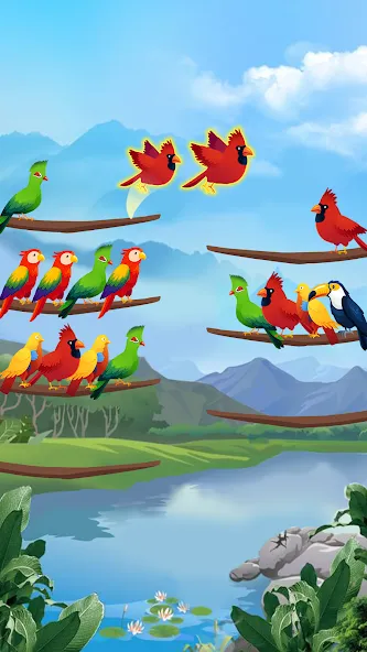 Взлом Bird Sort — Color Puzzle  [МОД Много монет] — стабильная версия apk на Андроид screen 2