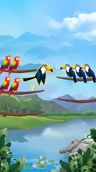 Взлом Bird Sort — Color Puzzle  [МОД Много монет] — стабильная версия apk на Андроид screen 4