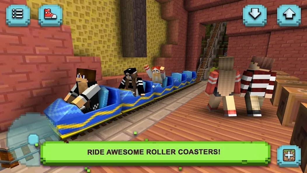 Скачать взломанную Theme Park Craft: Build & Ride  [МОД Unlocked] — полная версия apk на Андроид screen 3