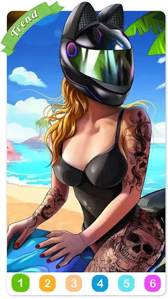Взлом Tattoo Coloring games  [МОД Бесконечные монеты] — стабильная версия apk на Андроид screen 1