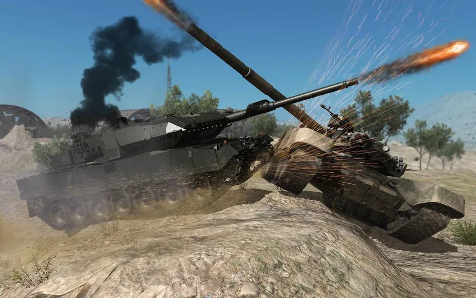 Скачать взломанную Real Tank Battle : War Machine (Реальное танковое сражение)  [МОД Бесконечные монеты] — последняя версия apk на Андроид screen 1