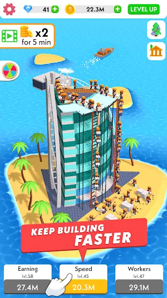 Взломанная Idle Construction 3D (Айдл Конструкшн 3Д)  [МОД Все открыто] — последняя версия apk на Андроид screen 2