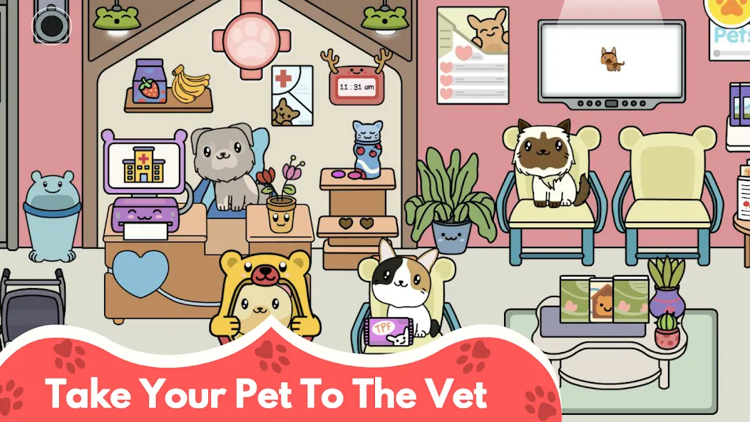 Скачать взломанную My Cat Town — Cute Kitty Games  [МОД Все открыто] — стабильная версия apk на Андроид screen 5