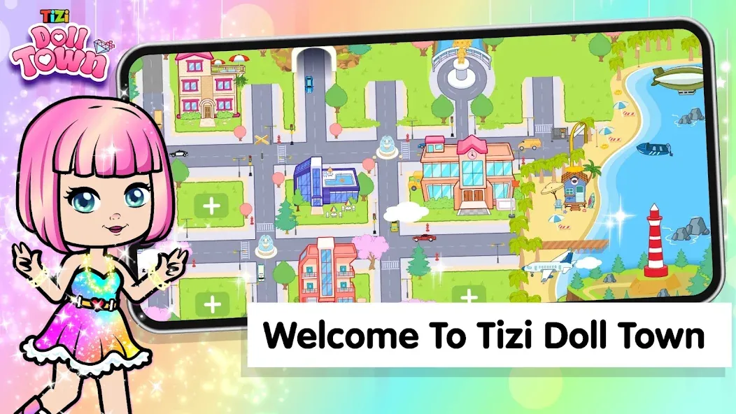 Взлом Tizi Town: Doll Dress Up Games  [МОД Все открыто] — полная версия apk на Андроид screen 1