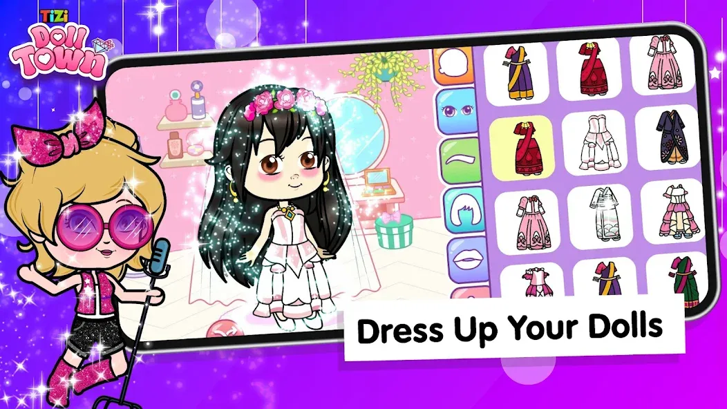 Взлом Tizi Town: Doll Dress Up Games  [МОД Все открыто] — полная версия apk на Андроид screen 3