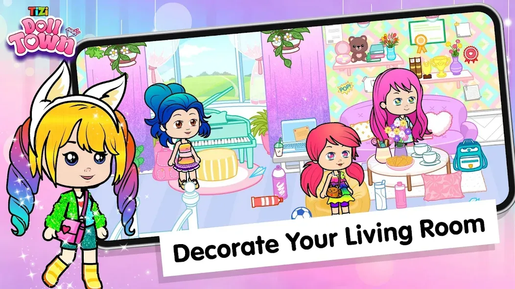 Взлом Tizi Town: Doll Dress Up Games  [МОД Все открыто] — полная версия apk на Андроид screen 4