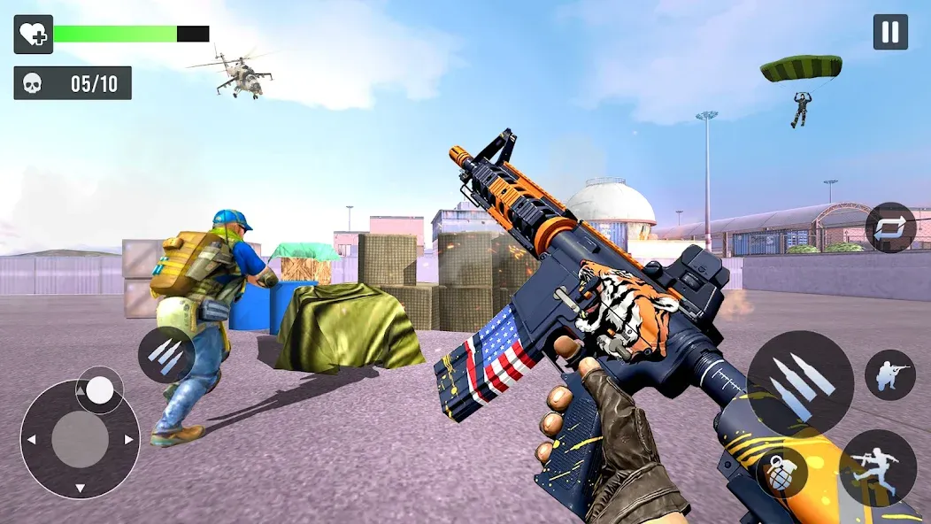 Взлом Gun Games — FPS Shooting Games (ФПС офлайн игры по стрельбе из пистолета)  [МОД Mega Pack] — полная версия apk на Андроид screen 3