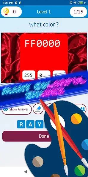 Взломанная Guess the color game  [МОД Бесконечные монеты] — полная версия apk на Андроид screen 4