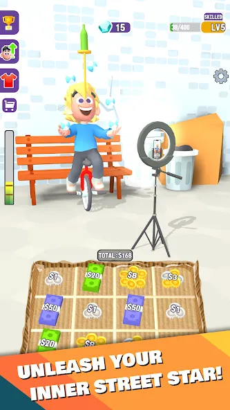 Взломанная Street Life: Merge Tap Clicker (Беггинг Лайф)  [МОД Unlimited Money] — стабильная версия apk на Андроид screen 1