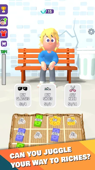 Взломанная Street Life: Merge Tap Clicker (Беггинг Лайф)  [МОД Unlimited Money] — стабильная версия apk на Андроид screen 2