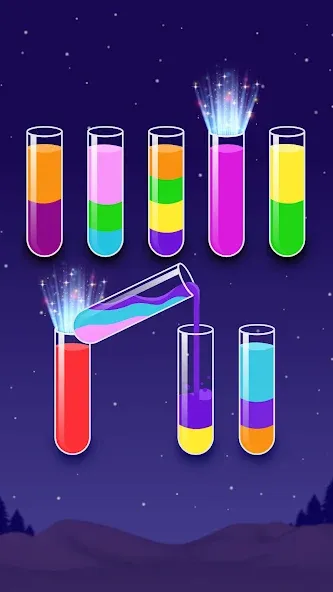 Взлом Color Water Sort Wooden Puzzle (Цвет воды Сорт Вуди Пазл)  [МОД Меню] — полная версия apk на Андроид screen 4