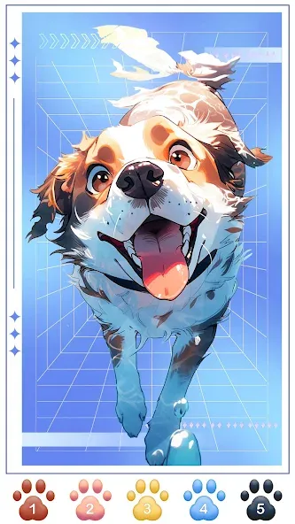 Взломанная Dog Coloring, Color by number  [МОД Много денег] — последняя версия apk на Андроид screen 1