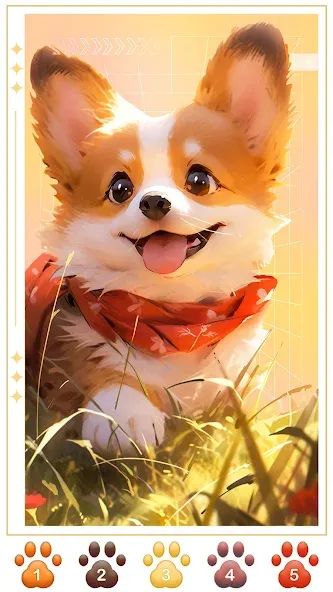 Взломанная Dog Coloring, Color by number  [МОД Много денег] — последняя версия apk на Андроид screen 4