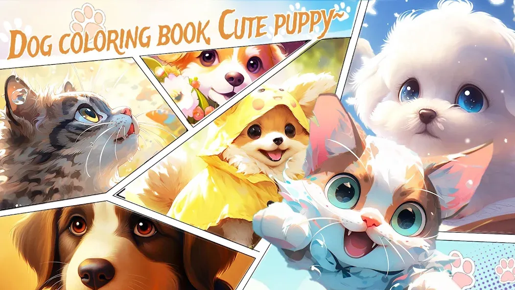 Взломанная Dog Coloring, Color by number  [МОД Много денег] — последняя версия apk на Андроид screen 5