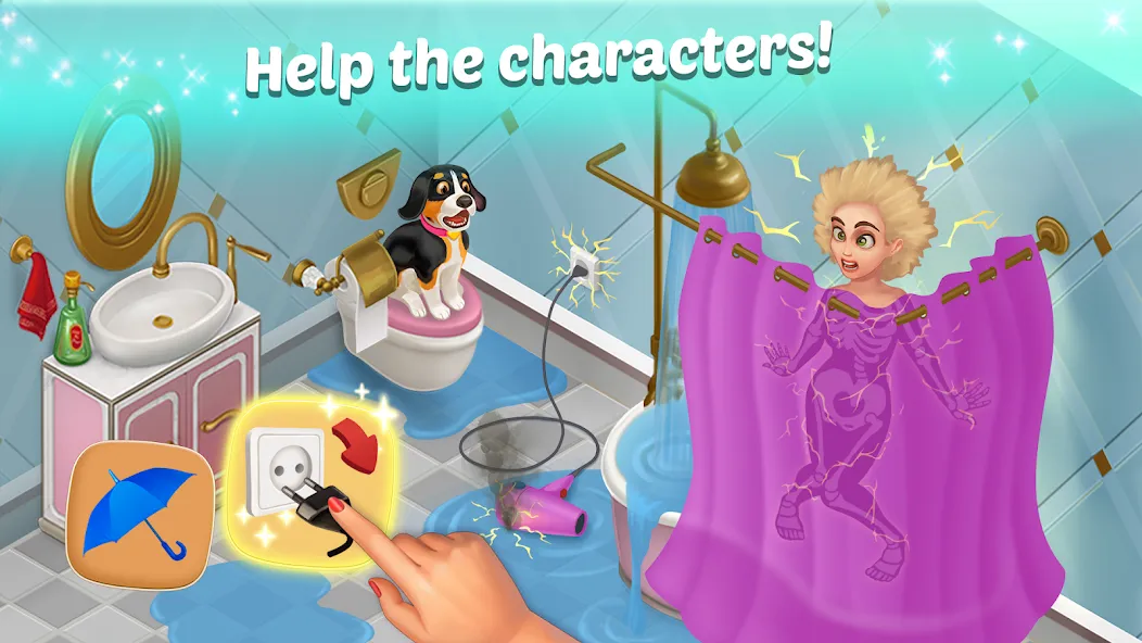Взломанная Family Hotel: love & match-3 (Фэмели Отель)  [МОД Много монет] — стабильная версия apk на Андроид screen 3