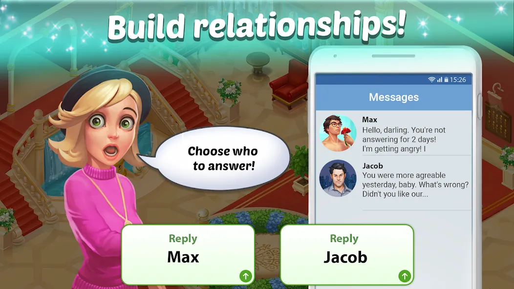 Взломанная Family Hotel: love & match-3 (Фэмели Отель)  [МОД Много монет] — стабильная версия apk на Андроид screen 5