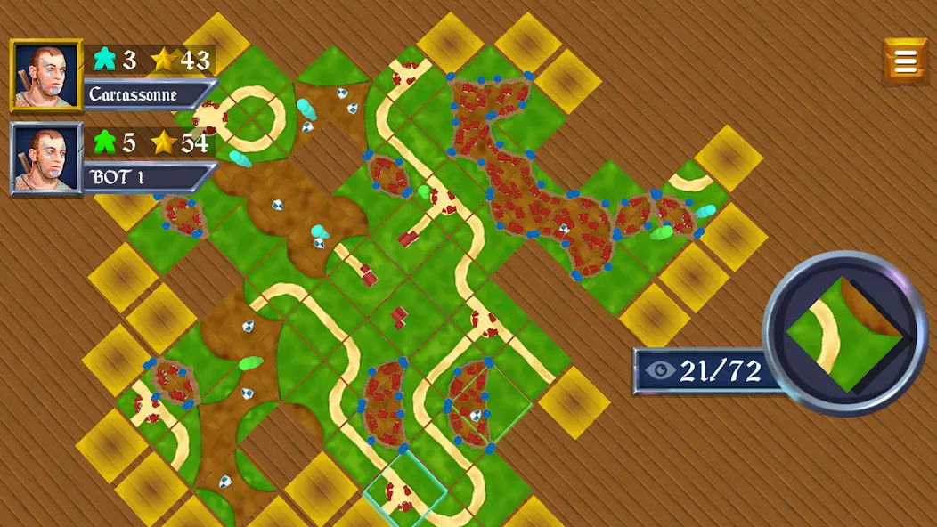 Скачать взлом War of Carcassonne board Games (Каркассон)  [МОД Mega Pack] — стабильная версия apk на Андроид screen 1