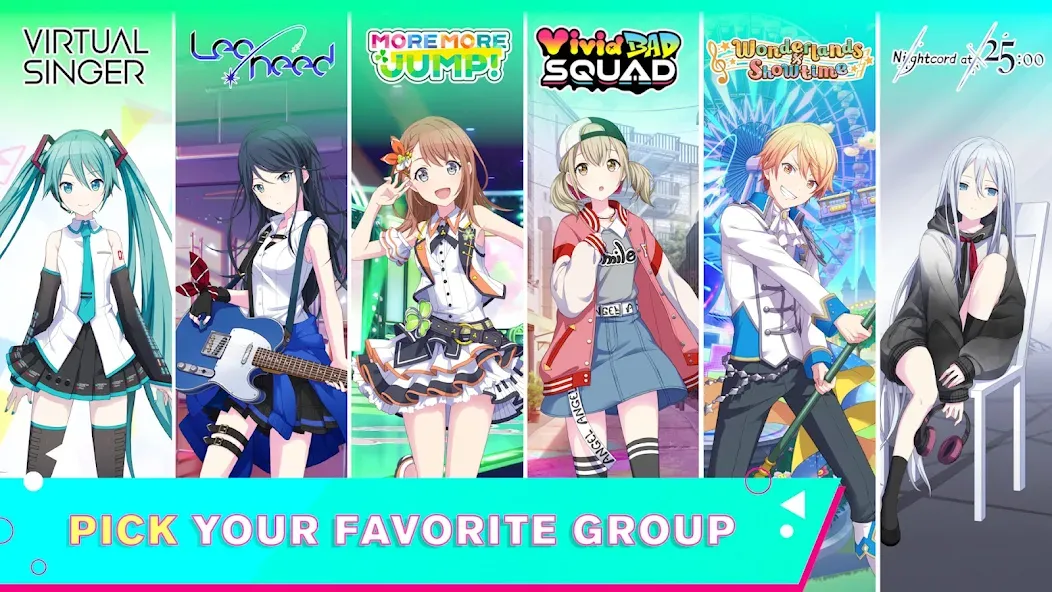 Скачать взломанную HATSUNE MIKU: COLORFUL STAGE! (Хацуне Мику)  [МОД Все открыто] — полная версия apk на Андроид screen 2