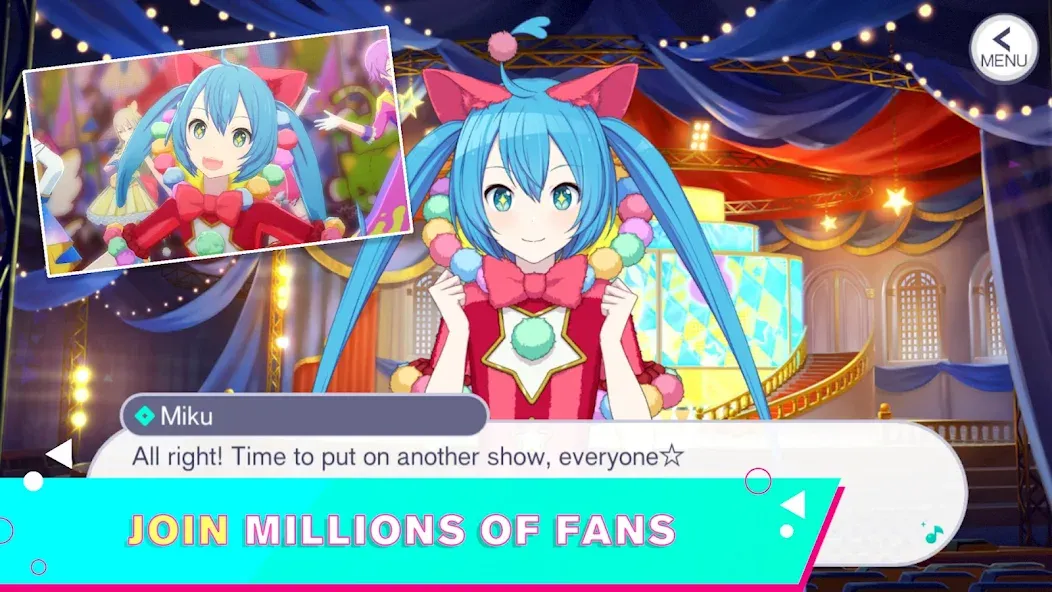 Скачать взломанную HATSUNE MIKU: COLORFUL STAGE! (Хацуне Мику)  [МОД Все открыто] — полная версия apk на Андроид screen 5