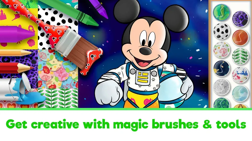 Взломанная Disney Coloring World (Дисней)  [МОД Много монет] — стабильная версия apk на Андроид screen 2