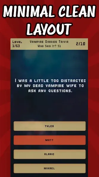 Скачать взлом Vampire Diaries Quiz Trivia (Вампирские дневники викторина виктрия)  [МОД Все открыто] — полная версия apk на Андроид screen 2