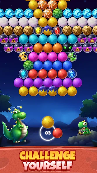 Взломанная Bubble Shooter Primitive Eggs (Бабл Шутер Примитивные Яйца)  [МОД Unlocked] — полная версия apk на Андроид screen 5