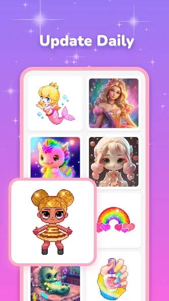 Взлом Pixel Coloring-Color by number  [МОД Unlocked] — стабильная версия apk на Андроид screen 2