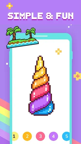 Скачать взломанную Paint by Number — Pixel Art  [МОД Unlocked] — стабильная версия apk на Андроид screen 2