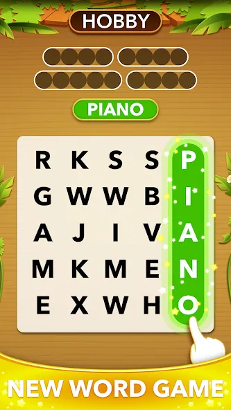 Взломанная Word Heaps Search — Word Games (Ворд Хипс Срч)  [МОД Unlocked] — стабильная версия apk на Андроид screen 1