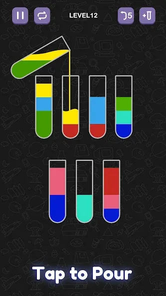 Взлом Water Sort Puzzle — Sort Color  [МОД Бесконечные деньги] — стабильная версия apk на Андроид screen 1