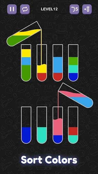 Взлом Water Sort Puzzle — Sort Color  [МОД Бесконечные деньги] — стабильная версия apk на Андроид screen 3