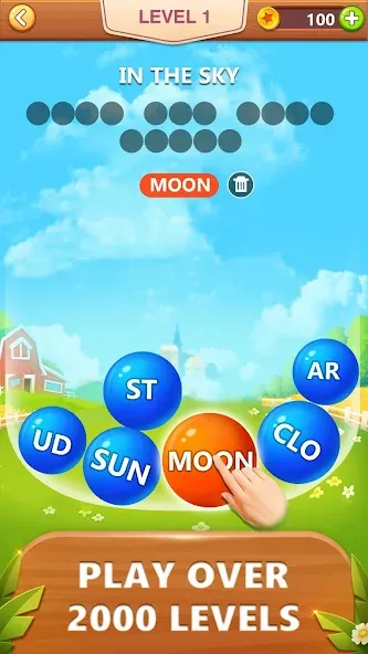 Скачать взломанную Word Bubble Puzzle — Word Game  [МОД Бесконечные монеты] — стабильная версия apk на Андроид screen 1