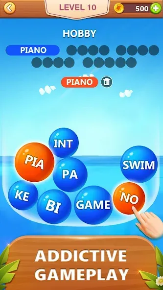 Скачать взломанную Word Bubble Puzzle — Word Game  [МОД Бесконечные монеты] — стабильная версия apk на Андроид screen 2